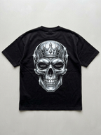 Chrome Skull oversized streetwear t-shirt - back