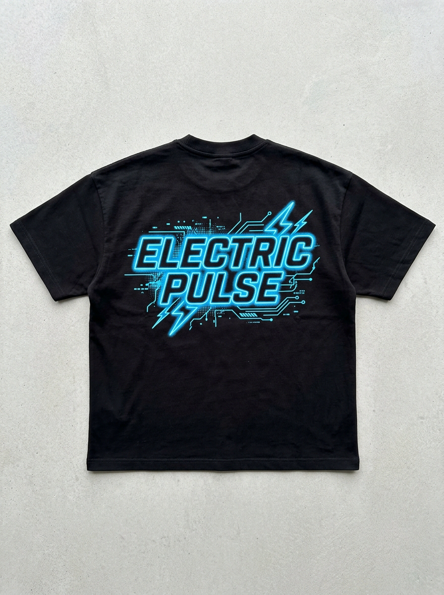 Electric Pulse oversized streetwear t-shirt - back