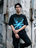 Electric Pulse oversized streetwear t-shirt - model