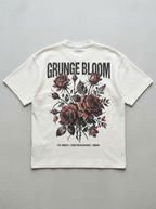 Grunge Bloom oversized streetwear t-shirt - back