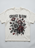 Grunge Bloom oversized streetwear t-shirt - front