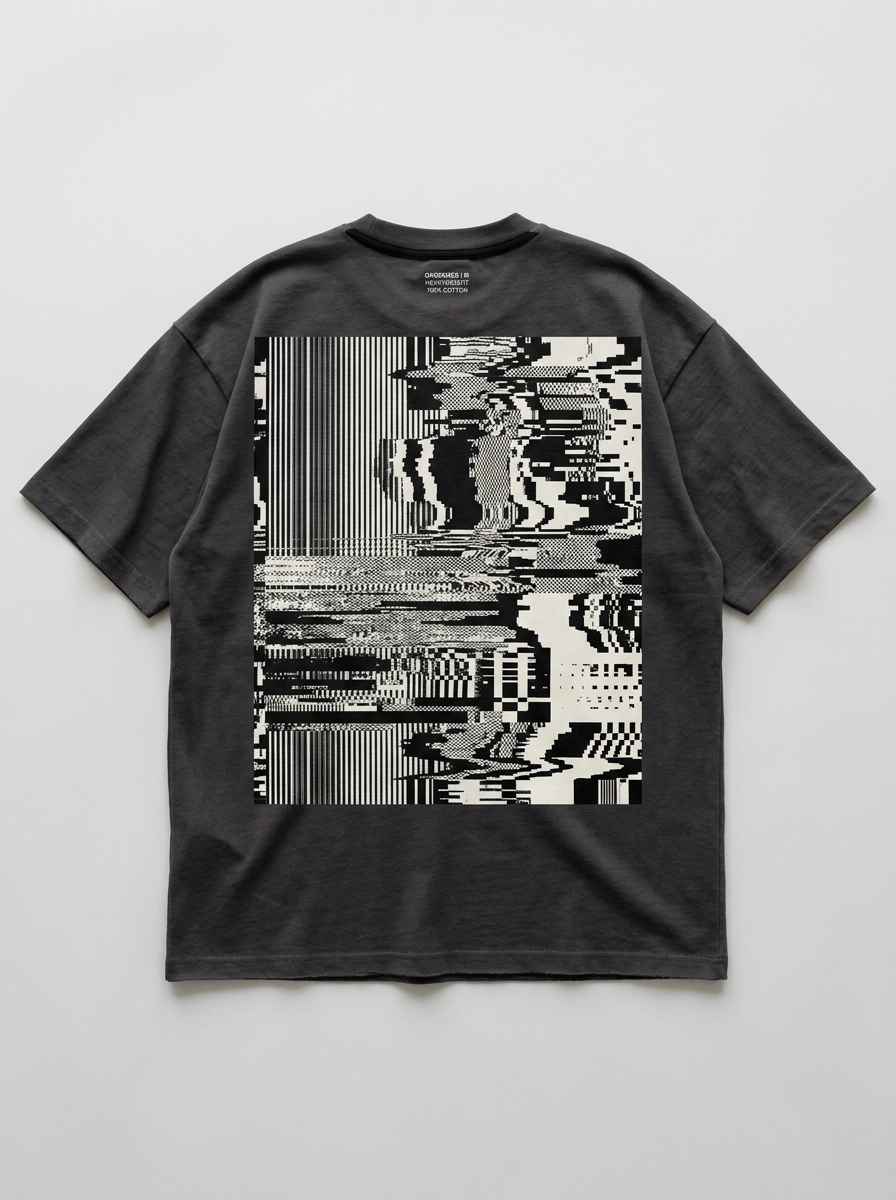 Static Noise oversized streetwear t-shirt - back