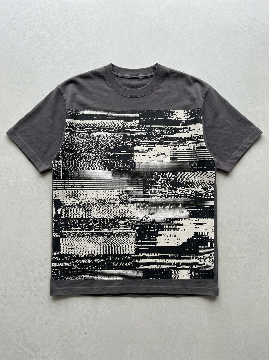 Static Noise oversized streetwear t-shirt - front